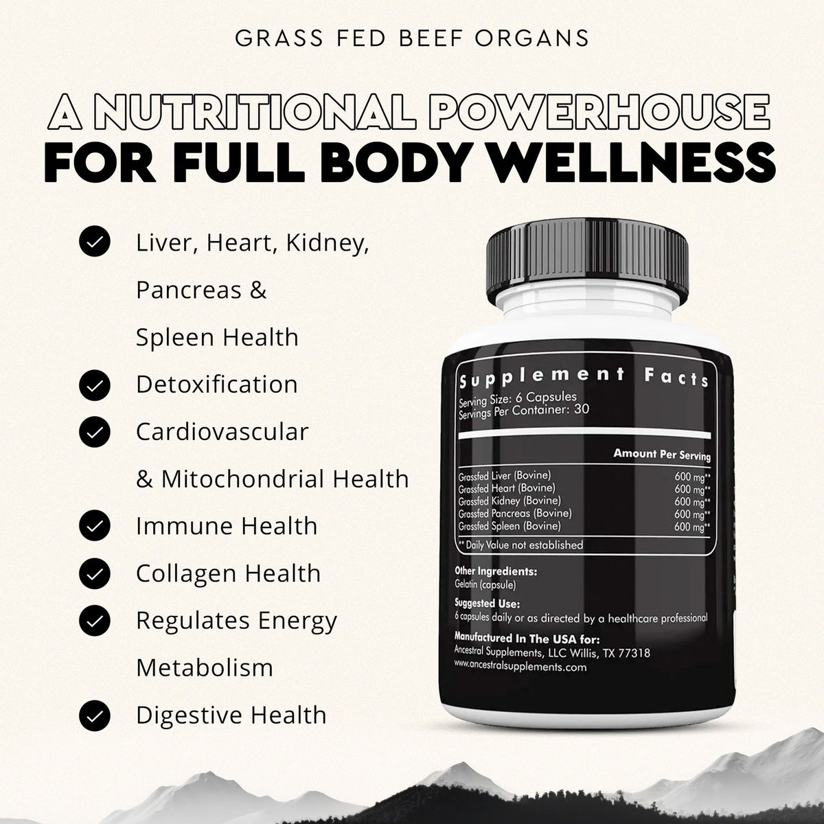 Grass Fed Beef Organs